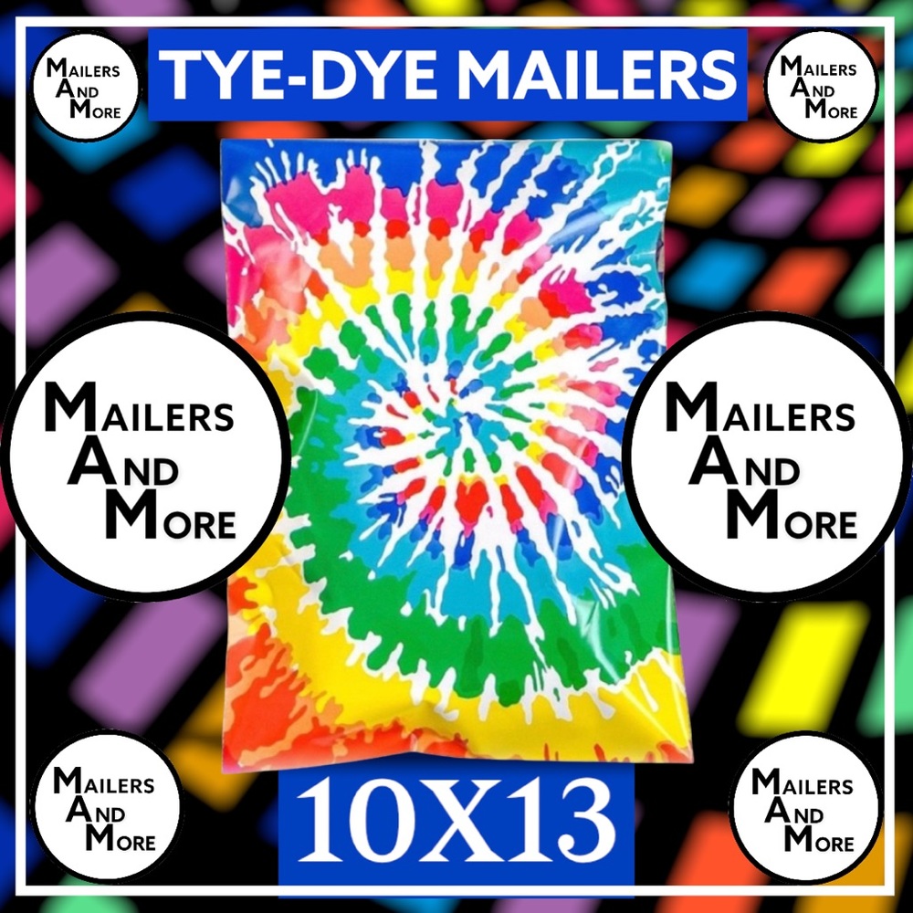 50 10X13 Poly Mailers Tye Dye Shipping Envelopes PRICE IS FIRM - Picture 5 of 10